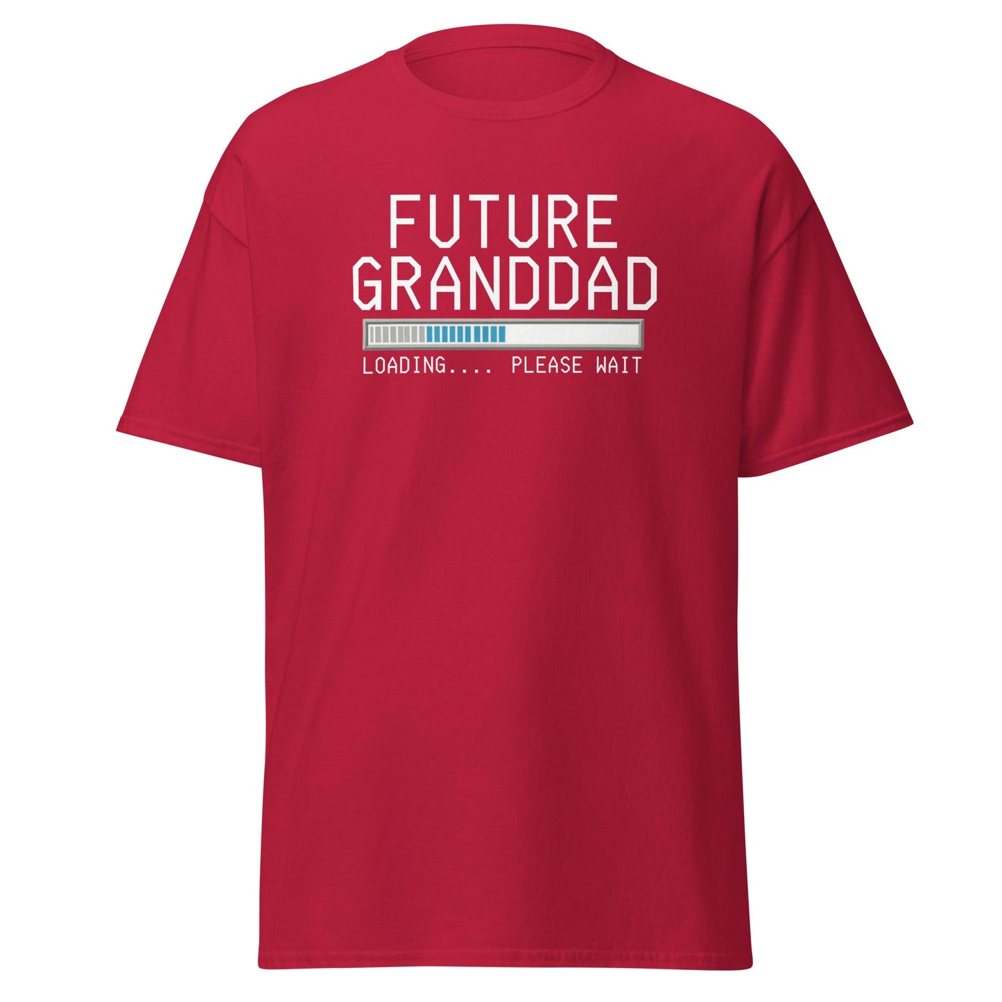 Future Granddad Loading T-Shirt | Funny Pregnancy Reveal Tee - Cardinal - T-Shirts Online