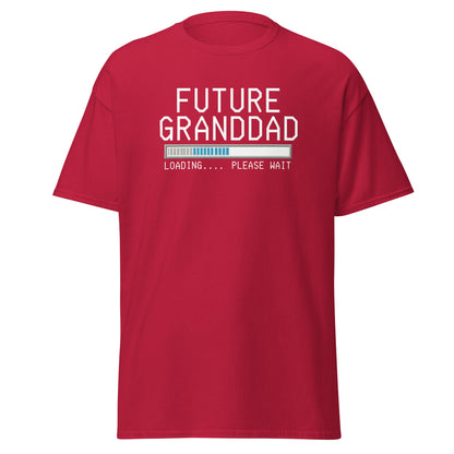 Future Granddad Loading T-Shirt | Funny Pregnancy Reveal Tee - Cardinal - T-Shirts Online