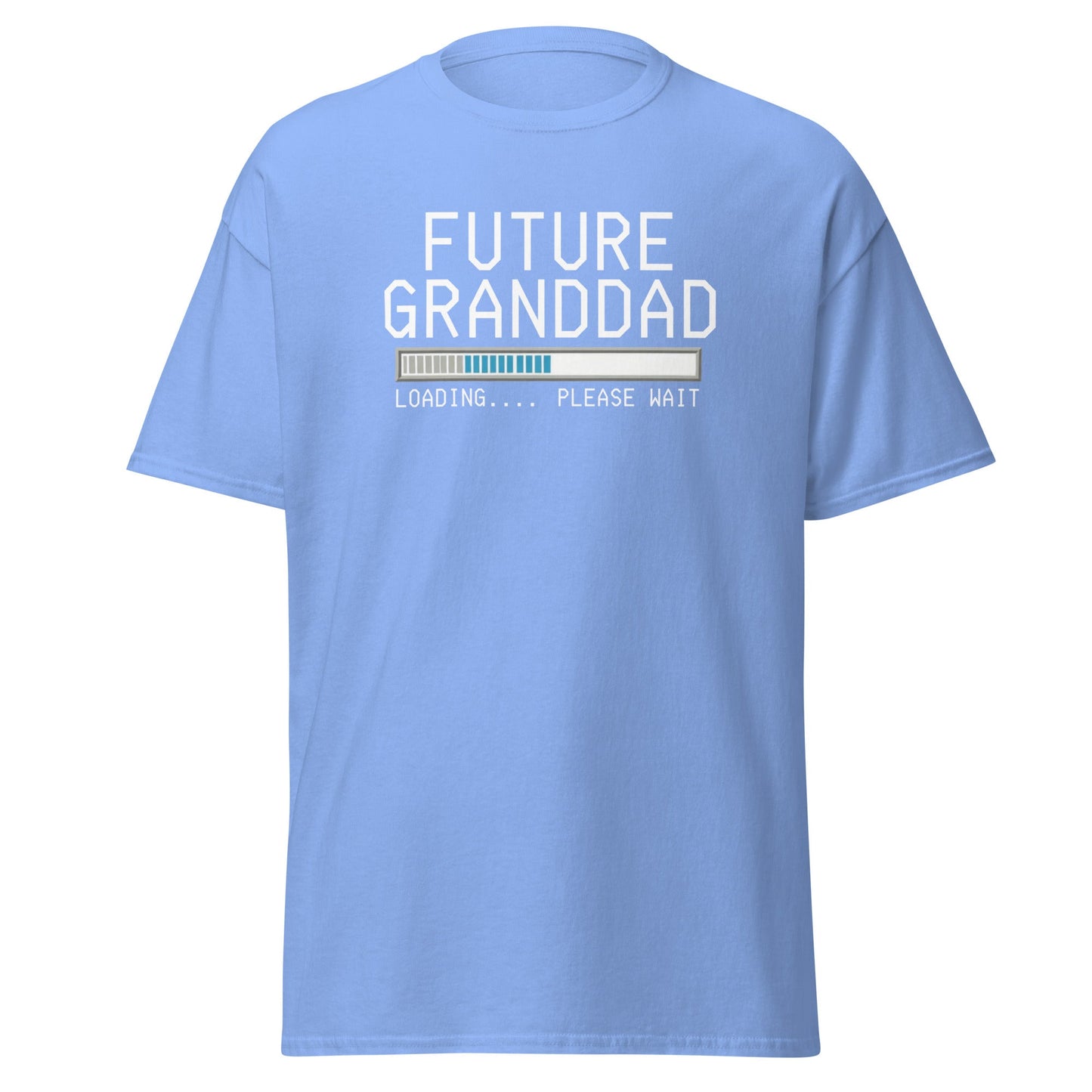 Future Granddad Loading T-Shirt | Funny Pregnancy Reveal Tee - Carolina Blue - T-Shirts Online