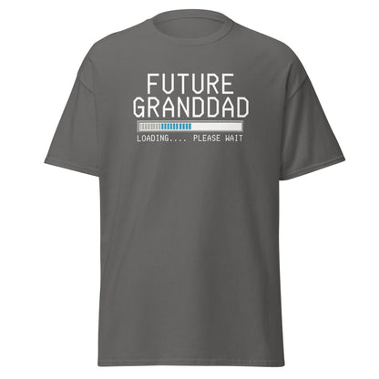Future Granddad Loading T-Shirt | Funny Pregnancy Reveal Tee - Charcoal - T-Shirts Online