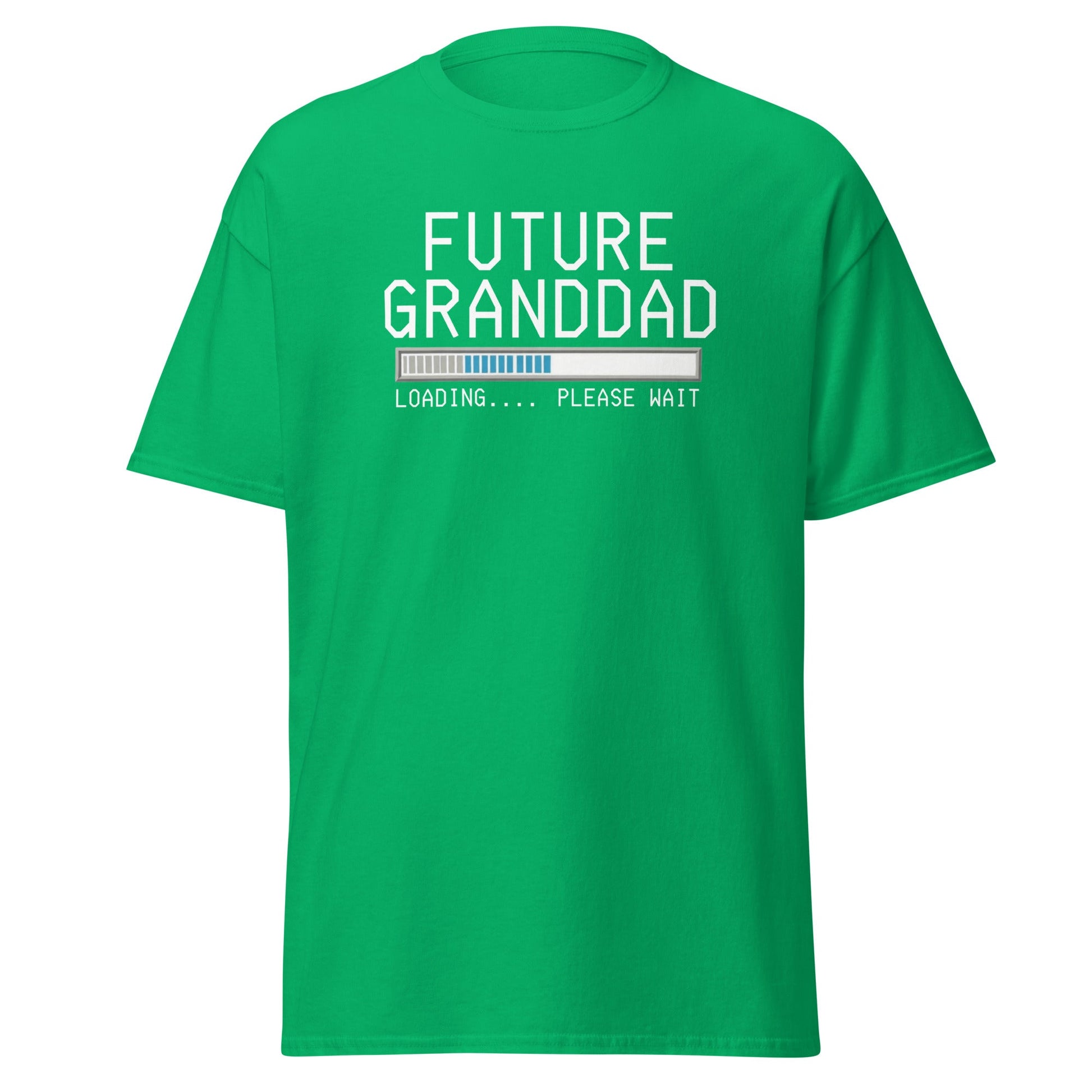 Future Granddad Loading T-Shirt | Funny Pregnancy Reveal Tee - Irish Green - T-Shirts Online