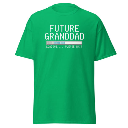 Future Granddad Loading T-Shirt | Funny Pregnancy Reveal Tee - Irish Green - T-Shirts Online