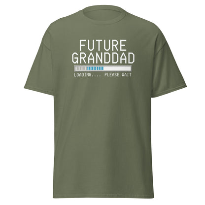 Future Granddad Loading T-Shirt | Funny Pregnancy Reveal Tee - Military Green - T-Shirts Online