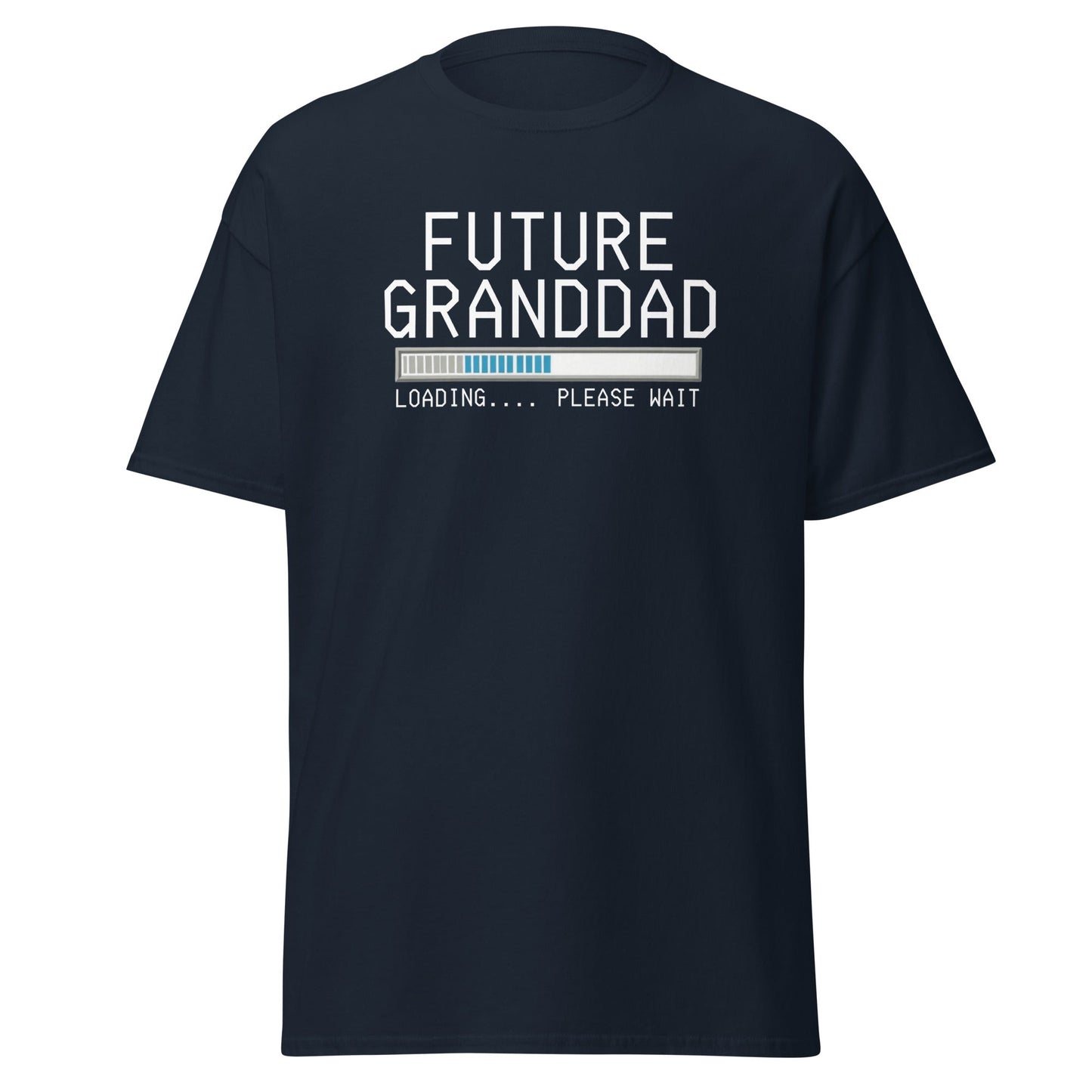 Future Granddad Loading T-Shirt | Funny Pregnancy Reveal Tee - Navy - T-Shirts Online