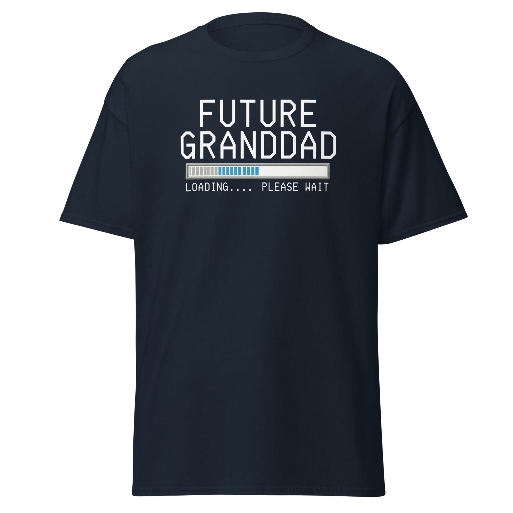 Future Granddad Loading T-Shirt | Funny Pregnancy Reveal Tee - Navy - T-Shirts Online