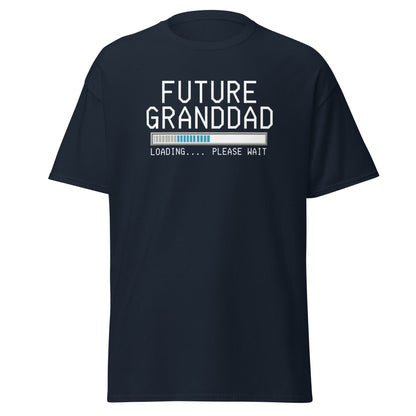 Future Granddad Loading T-Shirt | Funny Pregnancy Reveal Tee - Navy - T-Shirts Online