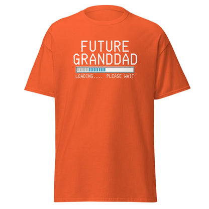 Future Granddad Loading T-Shirt | Funny Pregnancy Reveal Tee - Orange - T-Shirts Online