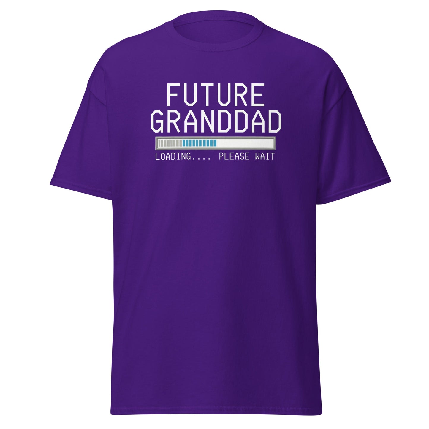 Future Granddad Loading T-Shirt | Funny Pregnancy Reveal Tee - Purple - T-Shirts Online