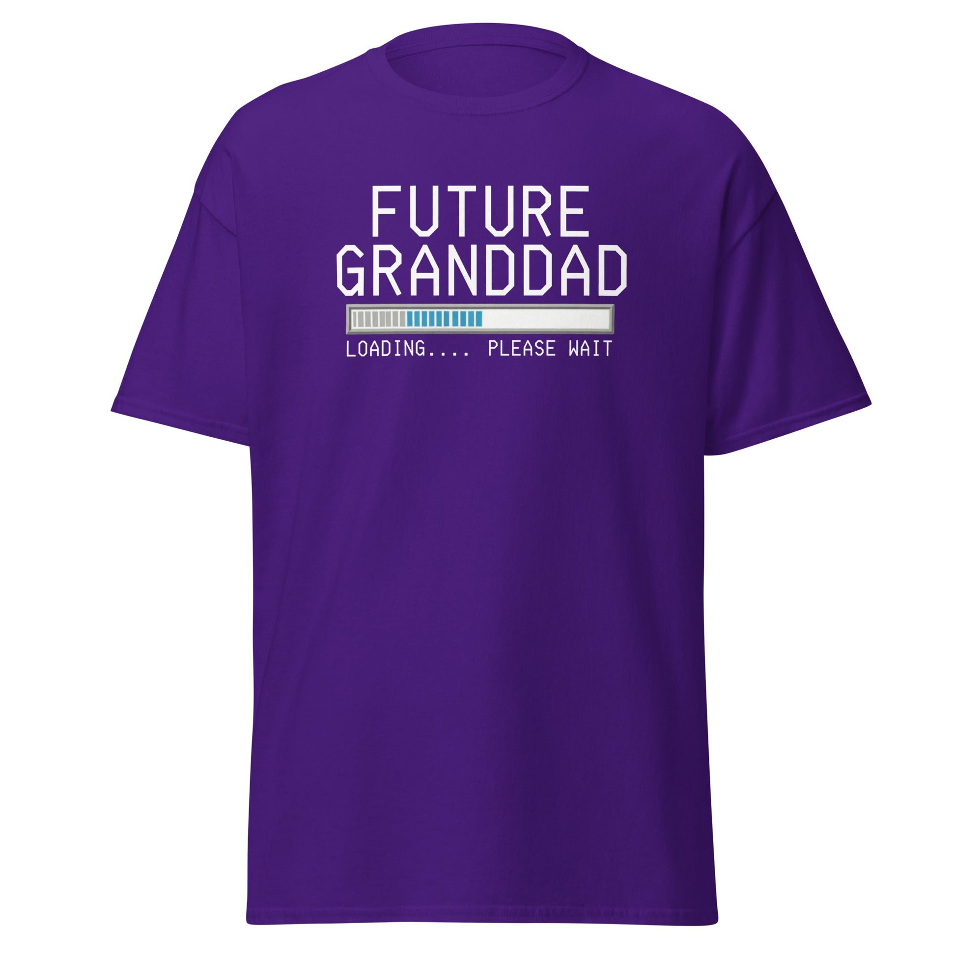 Future Granddad Loading T-Shirt | Funny Pregnancy Reveal Tee - Purple - T-Shirts Online