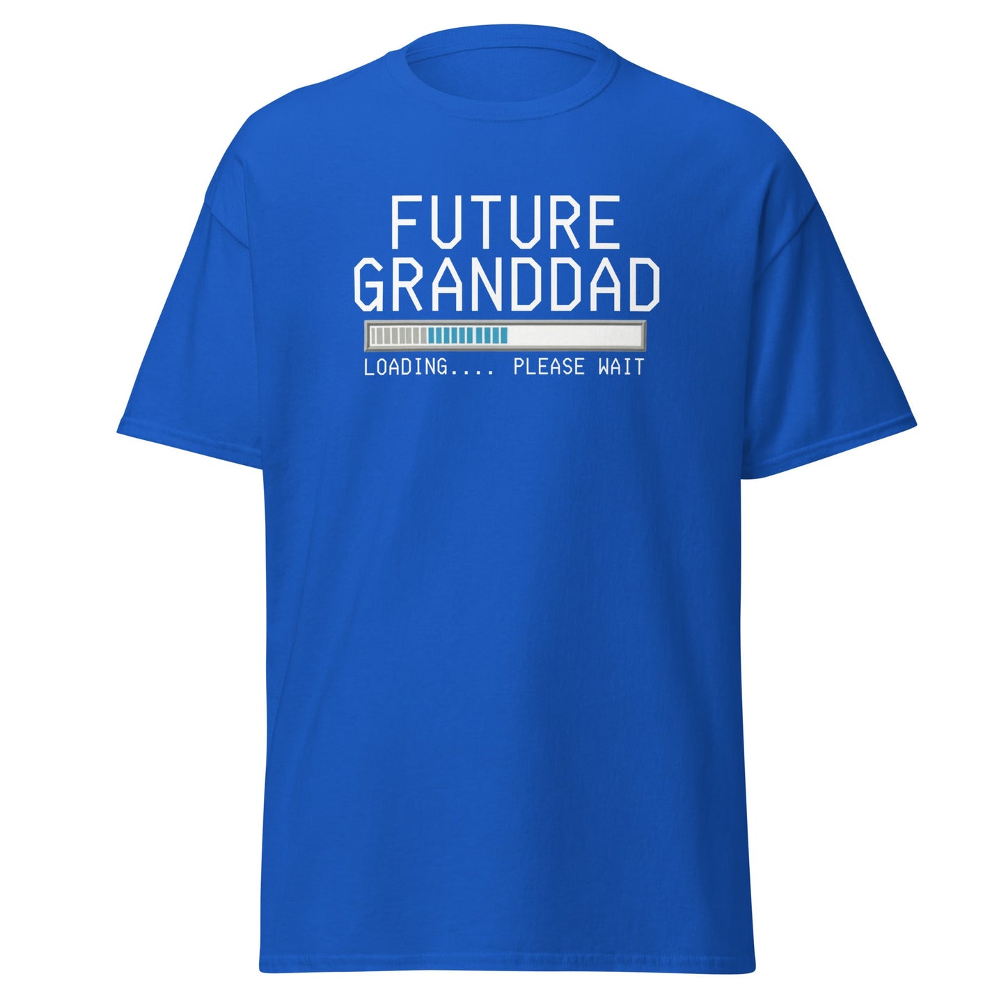 Future Granddad Loading T-Shirt | Funny Pregnancy Reveal Tee - Royal - T-Shirts Online