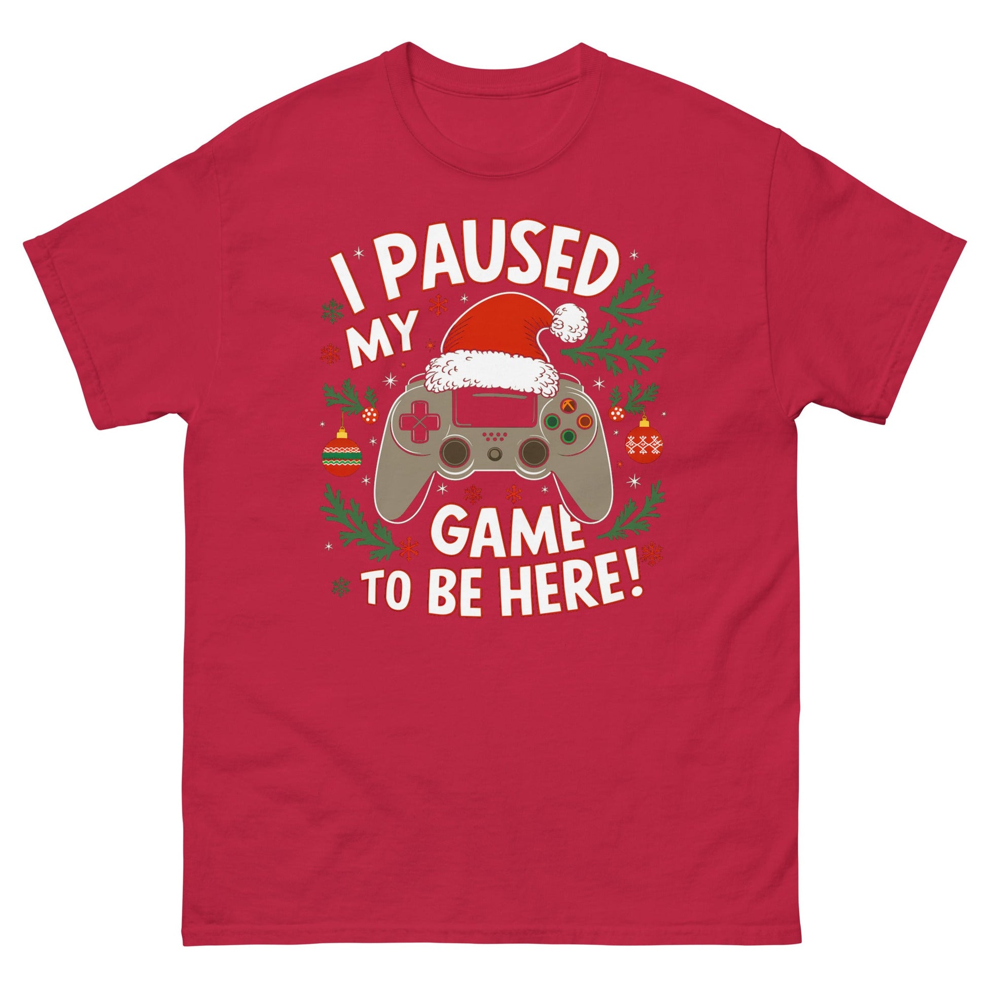 Gamer Christmas | Christmas Gaming T-Shirt - Cardinal - T-Shirts Online