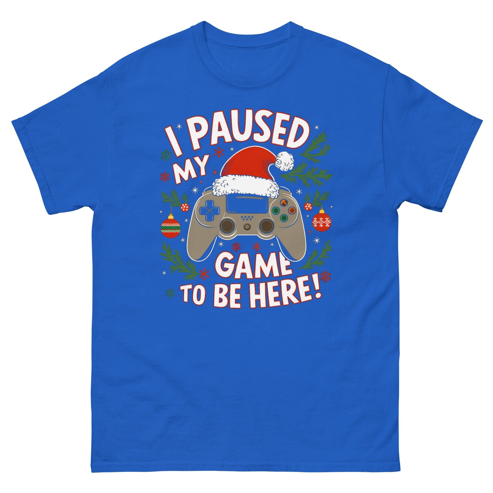 Gamer Christmas | Christmas Gaming T-Shirt - Royal - T-Shirts Online