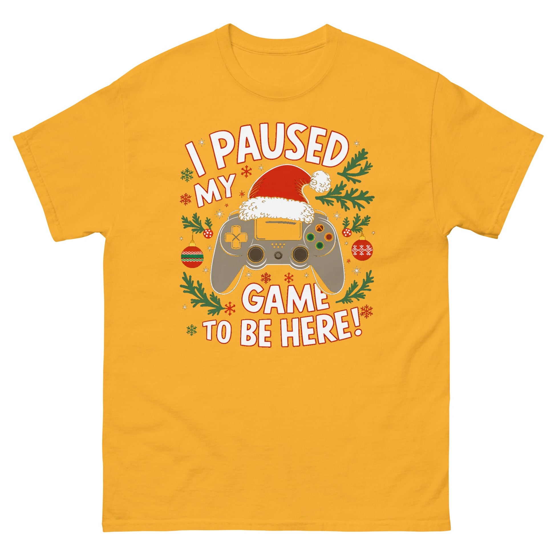 Gamer Christmas | Christmas Gaming T-Shirt - Gold - T-Shirts Online