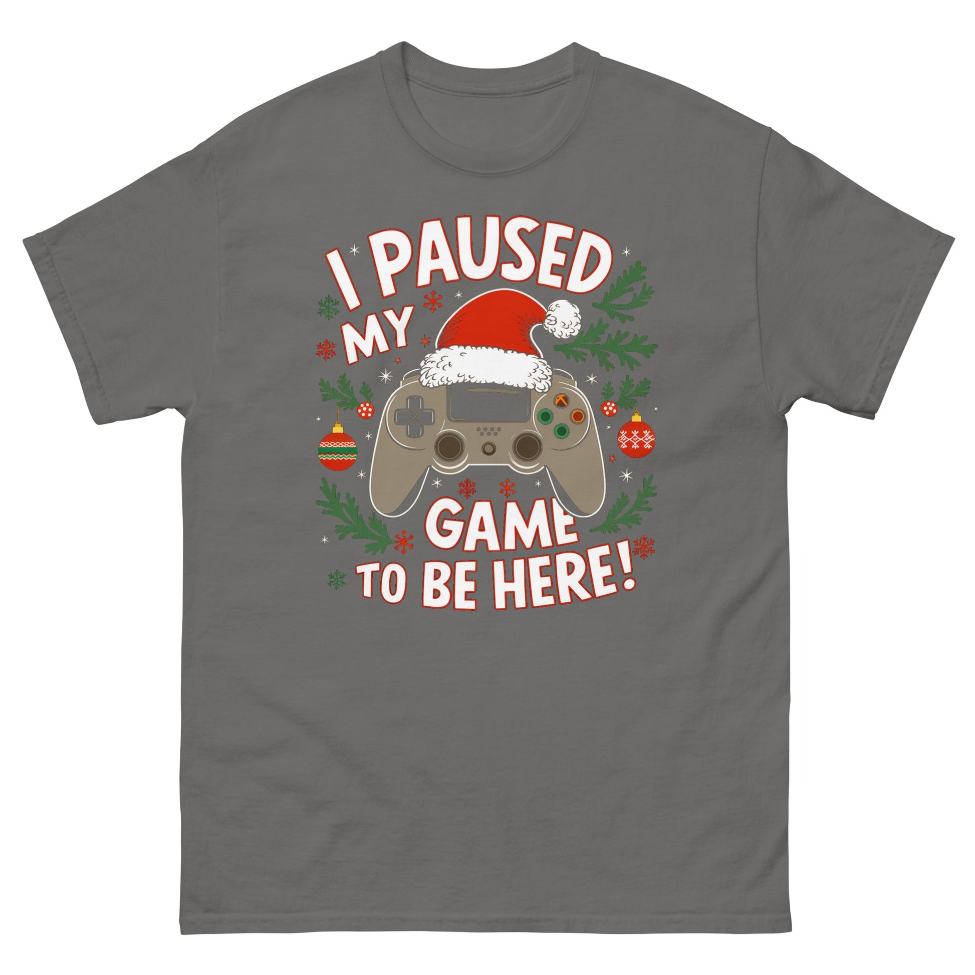 Gamer Christmas | Christmas Gaming T-Shirt - Charcoal - T-Shirts Online