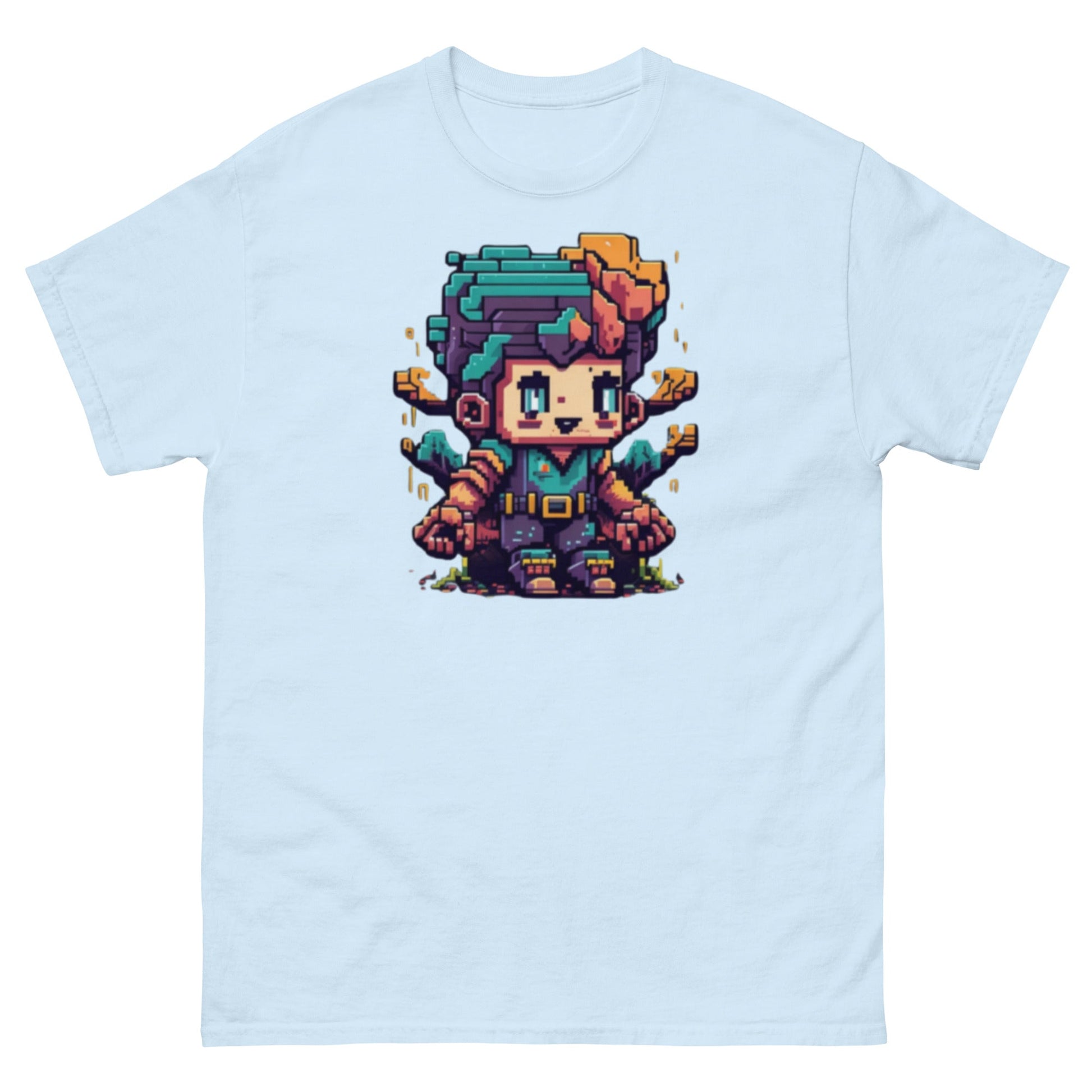 Gamer PixelArt | Gaming T-Shirt - Light Blue - T-Shirts Online