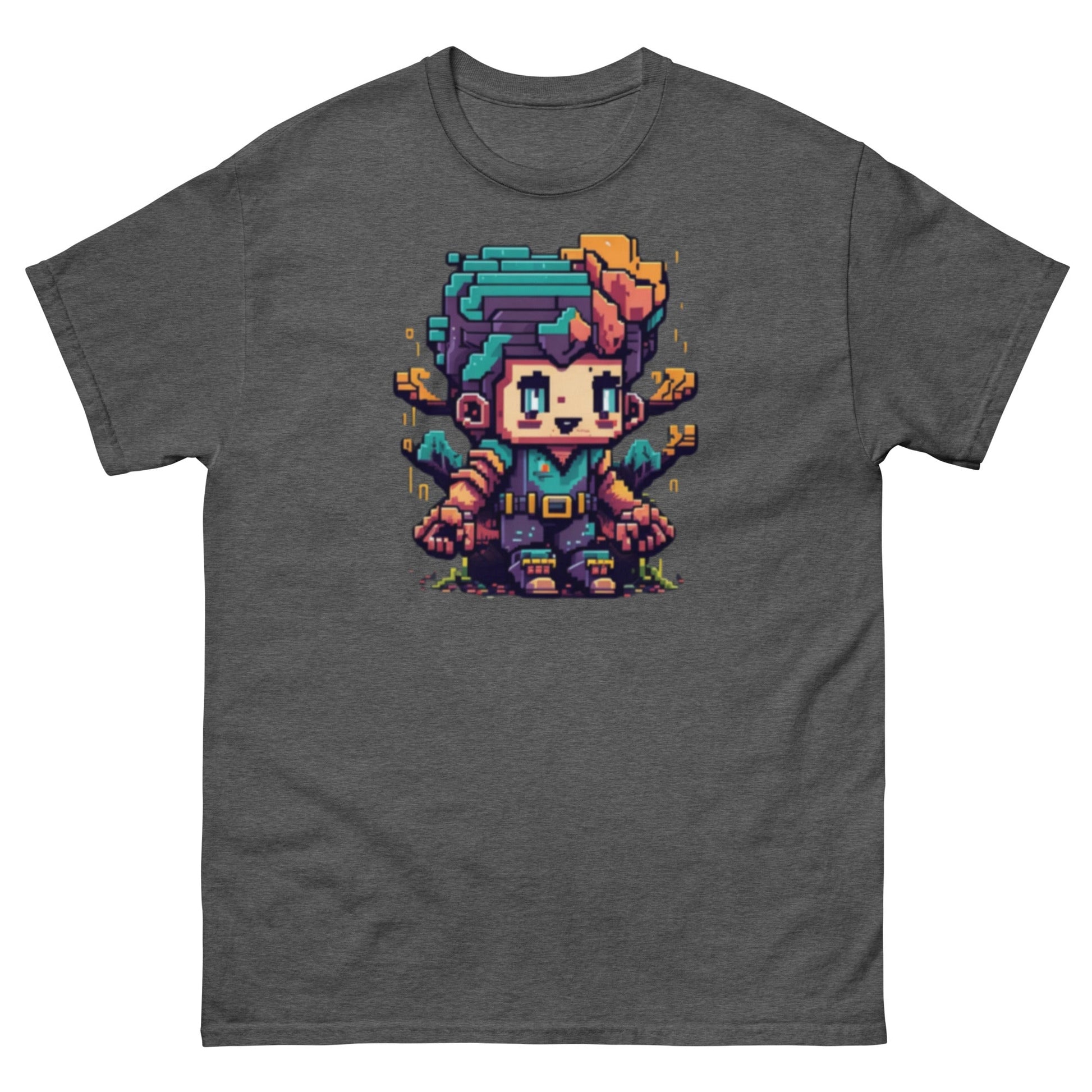 Gamer PixelArt | Gaming T-Shirt - Dark Heather - T-Shirts Online