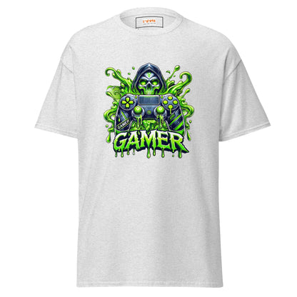 Gamer Skull | Gamer T-Shirt - Ash - T-Shirts Online