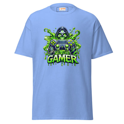 Gamer Skull | Gamer T-Shirt - Carolina Blue - T-Shirts Online