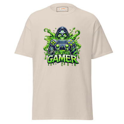 Gamer Skull | Gamer T-Shirt - Natural - T-Shirts Online