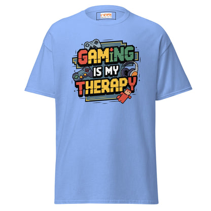 Gaming Therapy | Gaming T-Shirt - Carolina Blue - T-Shirts Online