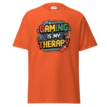 Gaming Therapy | Gaming T-Shirt - Orange - T-Shirts Online