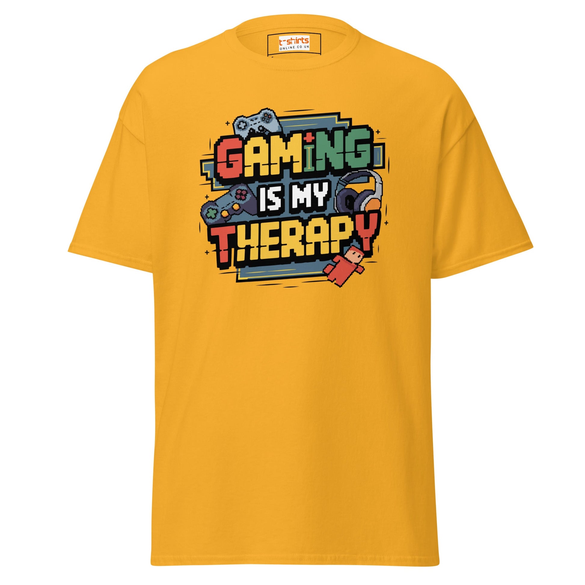 Gaming Therapy | Gaming T-Shirt - Gold - T-Shirts Online