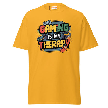Gaming Therapy | Gaming T-Shirt - Gold - T-Shirts Online