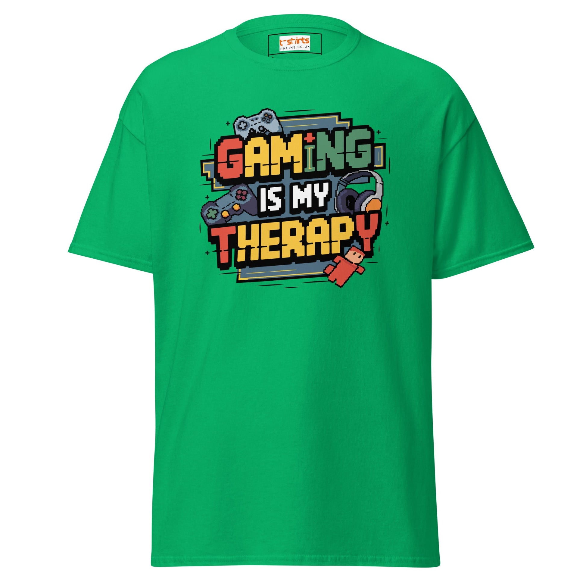 Gaming Therapy | Gaming T-Shirt - Irish Green - T-Shirts Online