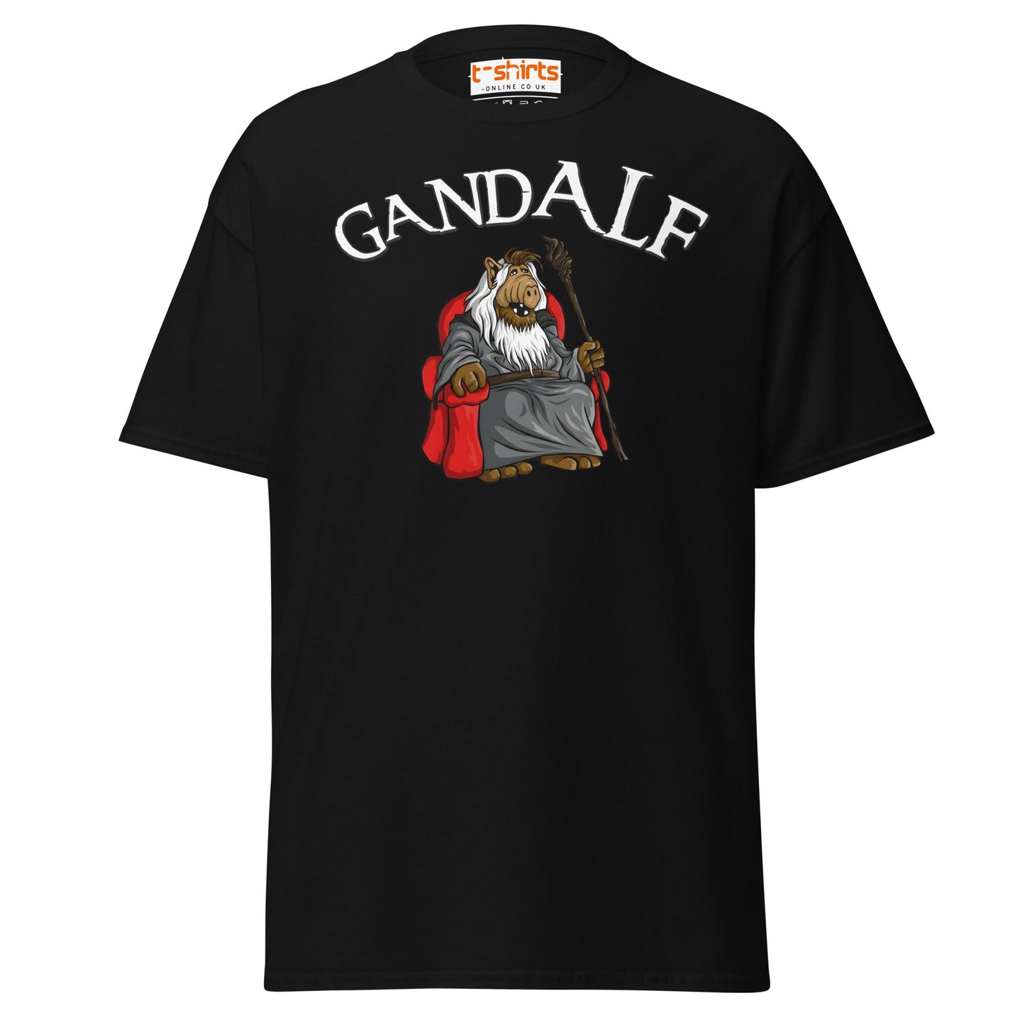 GandALF T-Shirt – Funny Sci - Fi Wizard Parody Tee - Black - T-Shirts Online