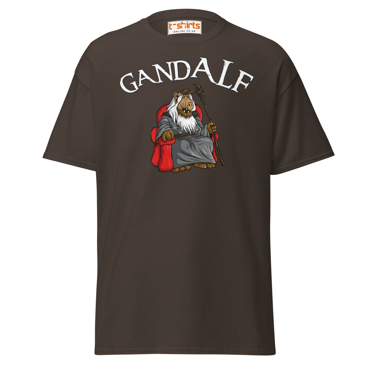 GandALF T-Shirt – Funny Sci - Fi Wizard Parody Tee - Dark Chocolate - T-Shirts Online