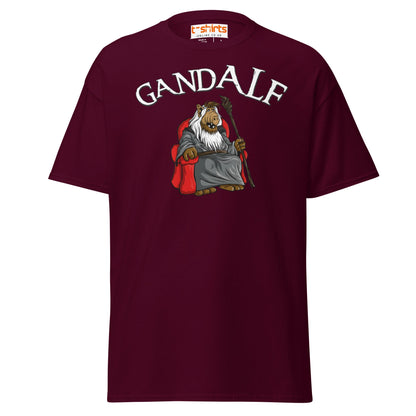 GandALF T-Shirt – Funny Sci - Fi Wizard Parody Tee - Maroon - T-Shirts Online