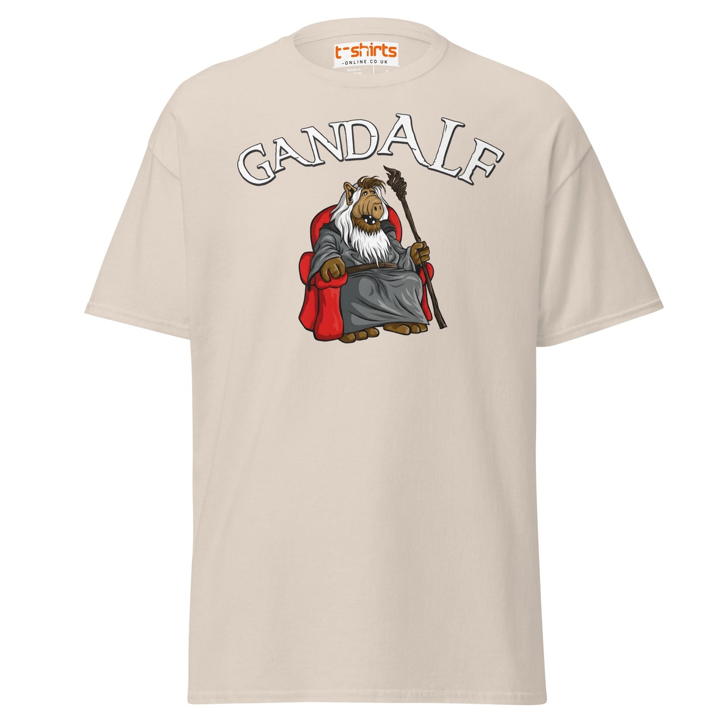 GandALF T-Shirt – Funny Sci - Fi Wizard Parody Tee - Natural - T-Shirts Online