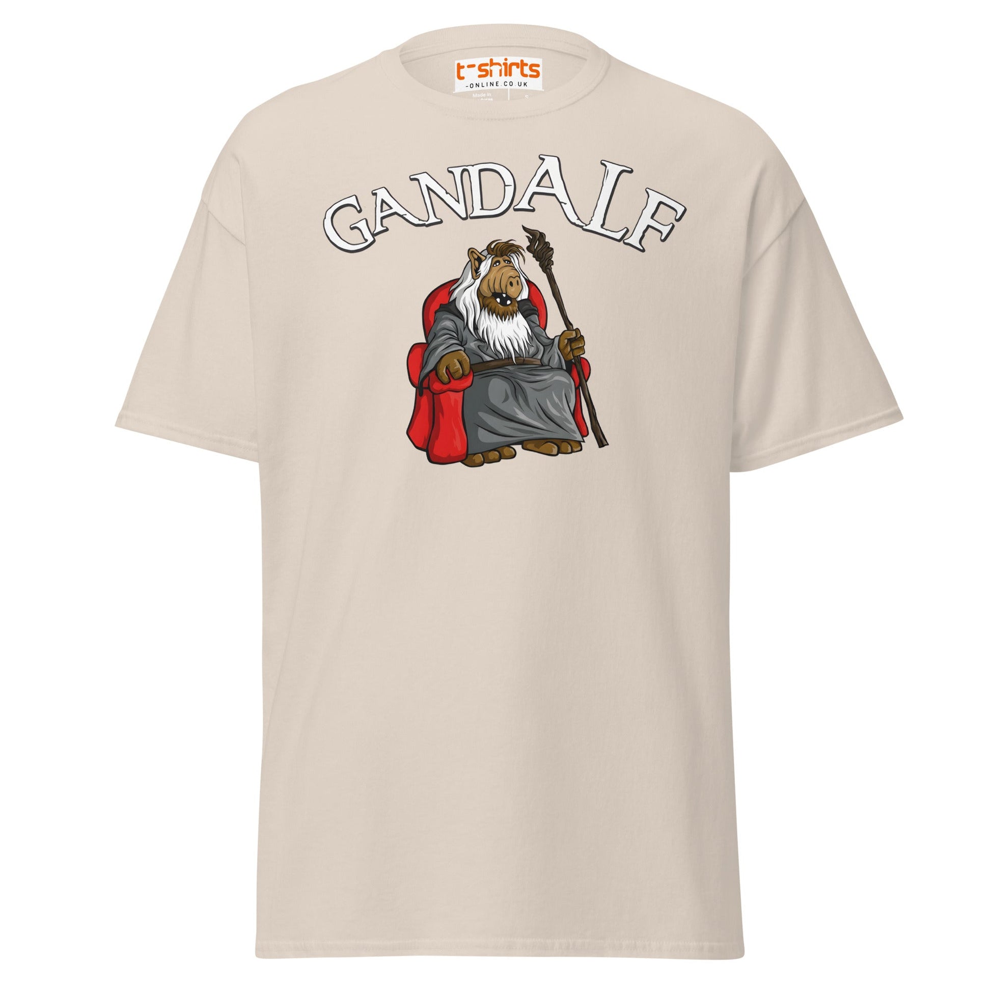 GandALF T-Shirt – Funny Sci - Fi Wizard Parody Tee - Natural - T-Shirts Online