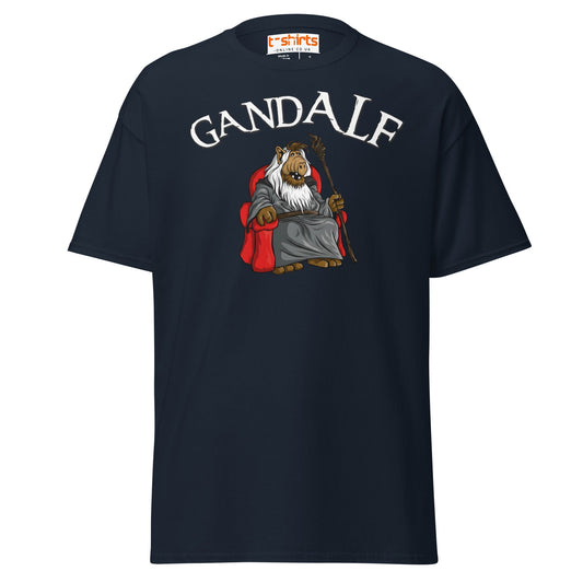 GandALF T-Shirt – Funny Sci - Fi Wizard Parody Tee - Navy - T-Shirts Online