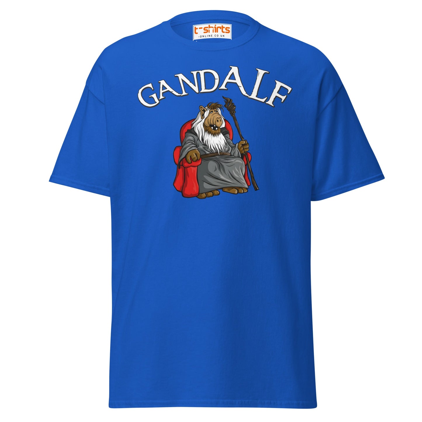 GandALF T-Shirt – Funny Sci - Fi Wizard Parody Tee - Royal - T-Shirts Online
