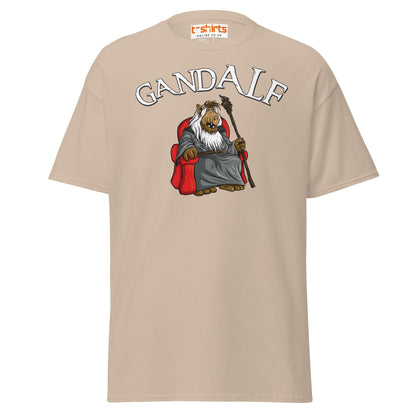 GandALF T-Shirt – Funny Sci - Fi Wizard Parody Tee - Sand - T-Shirts Online