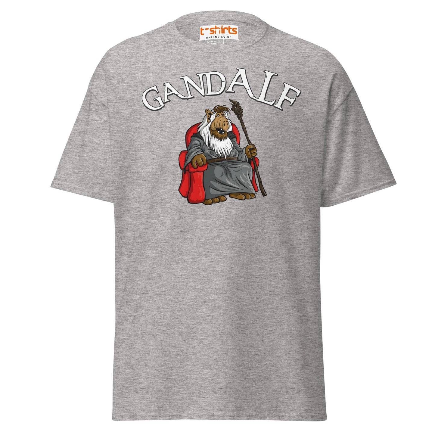 GandALF T-Shirt – Funny Sci - Fi Wizard Parody Tee - Sport Grey - T-Shirts Online