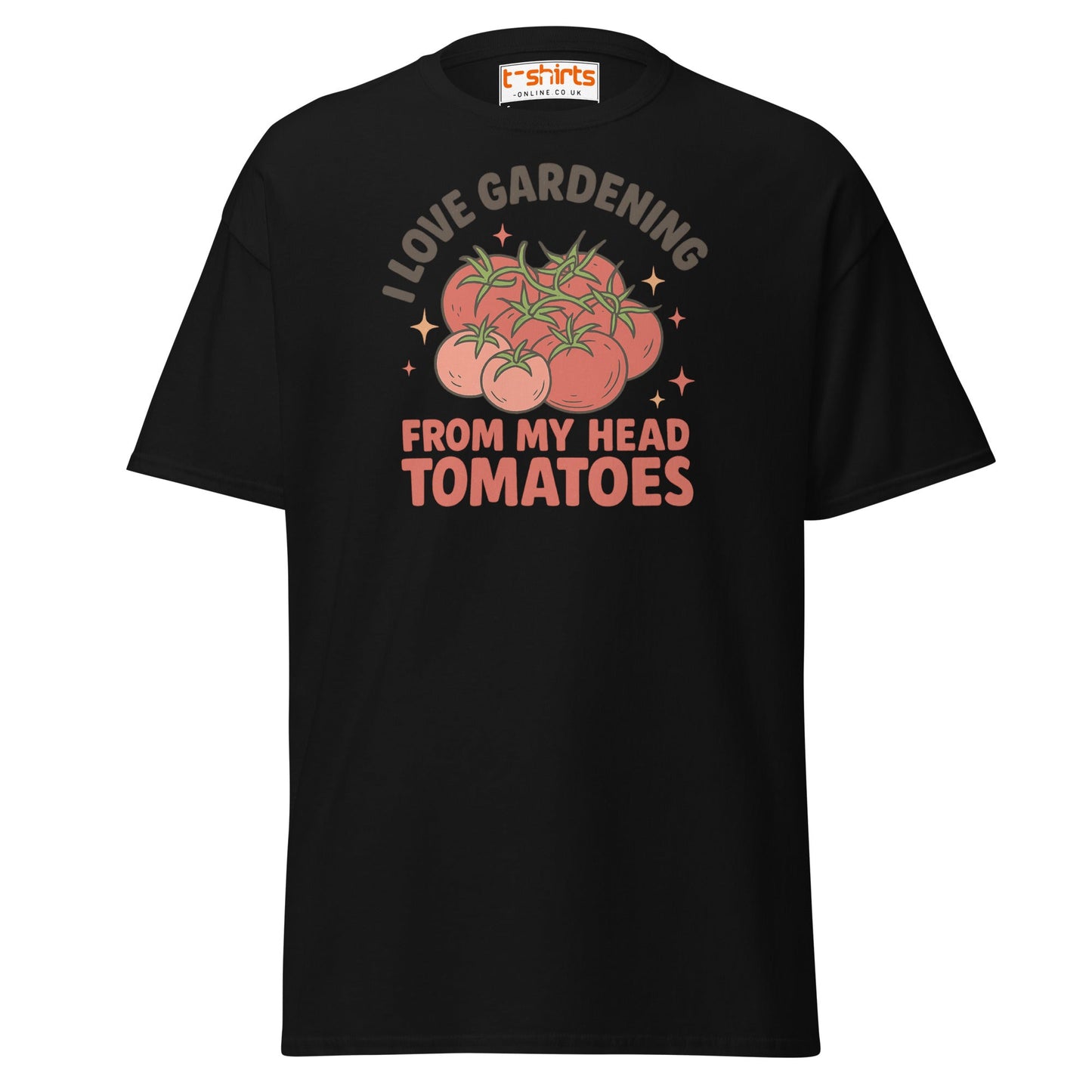 Gardening Tomato Pun Tee – Funny Head Tomatoes Shirt - Black - T-Shirts Online