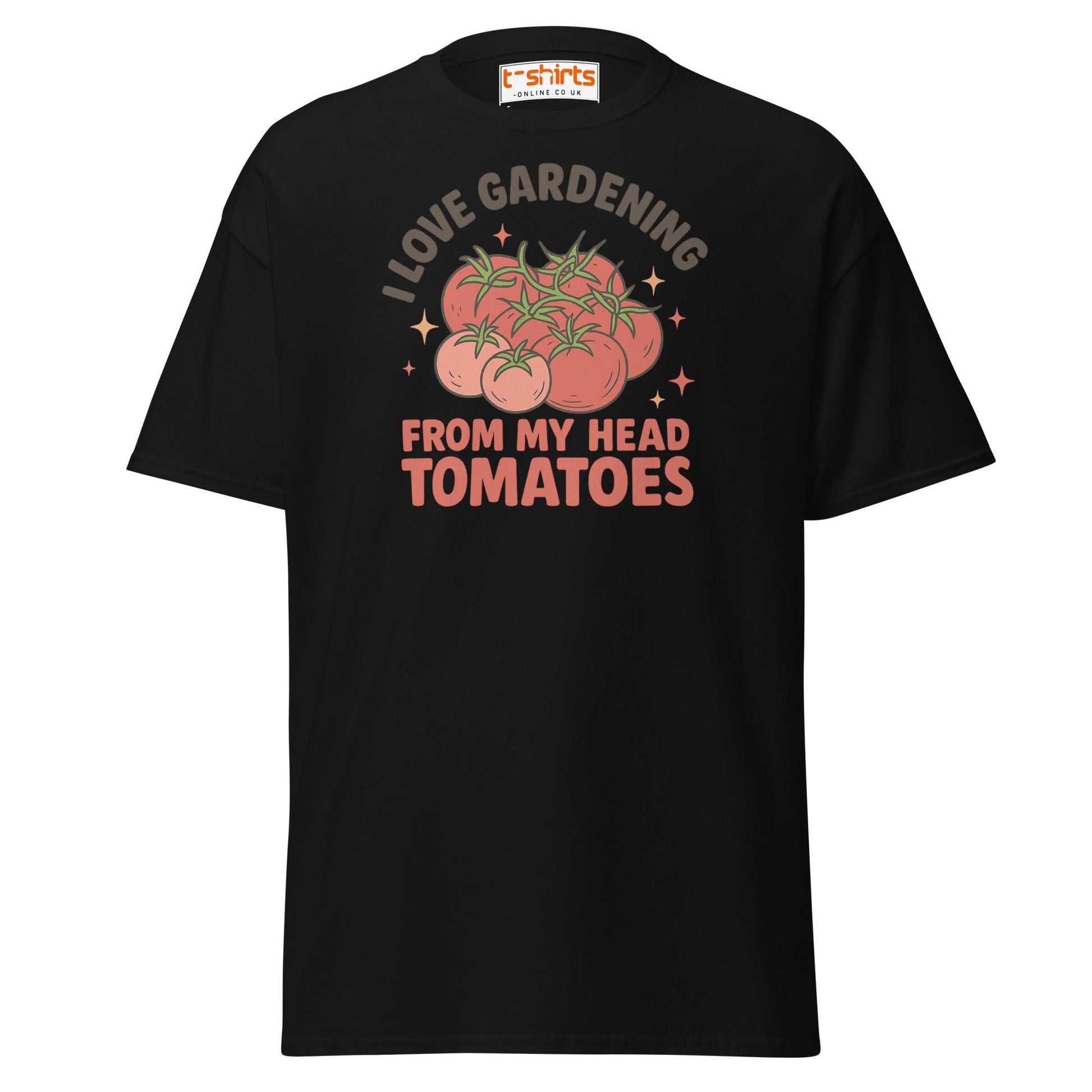 Gardening Tomato Pun Tee – Funny Head Tomatoes Shirt - Black - T-Shirts Online