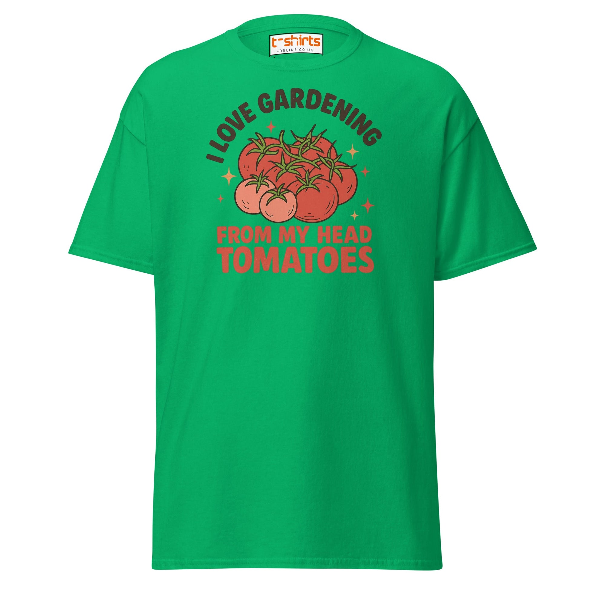 Gardening Tomato Pun Tee – Funny Head Tomatoes Shirt - Irish Green - T-Shirts Online