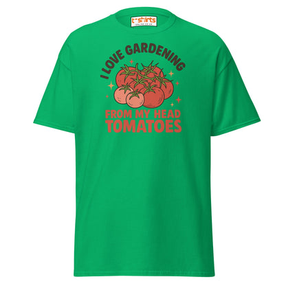 Gardening Tomato Pun Tee – Funny Head Tomatoes Shirt - Irish Green - T-Shirts Online
