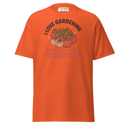 Gardening Tomato Pun Tee – Funny Head Tomatoes Shirt - Orange - T-Shirts Online