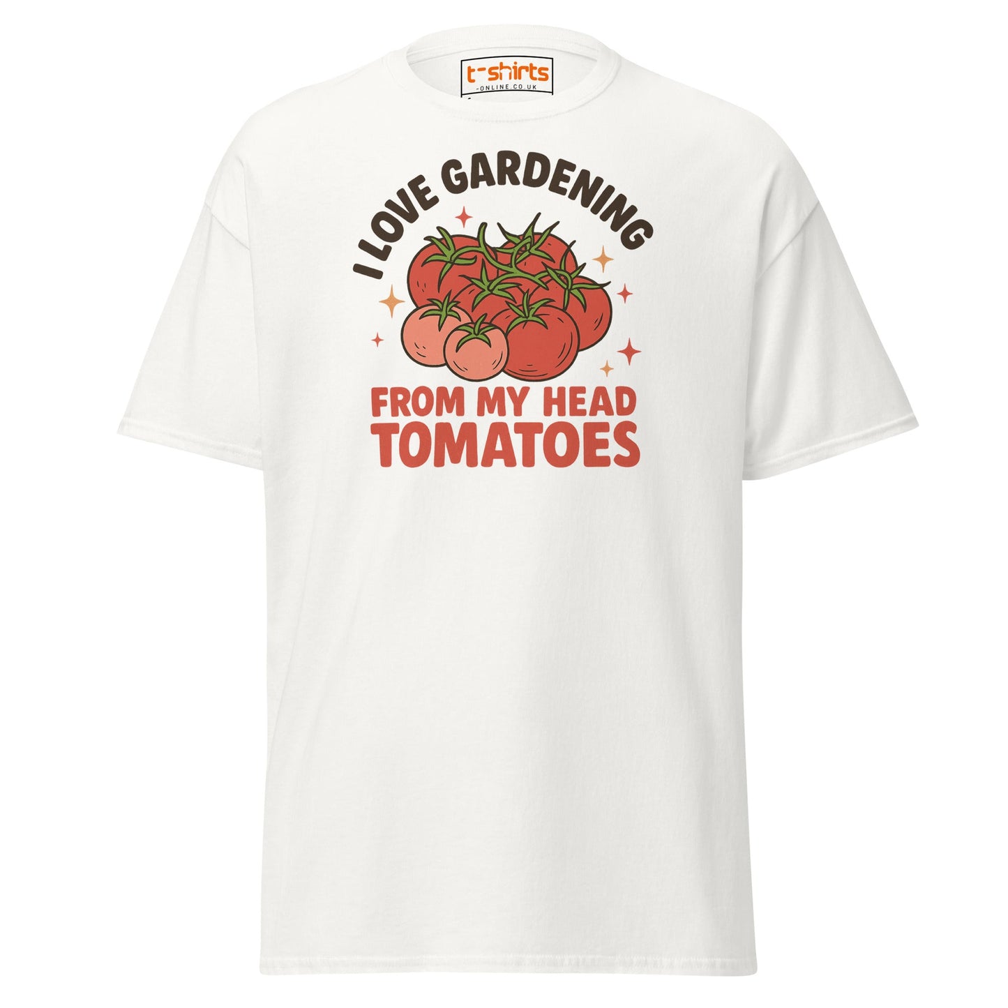 Gardening Tomato Pun Tee – Funny Head Tomatoes Shirt - White - T-Shirts Online