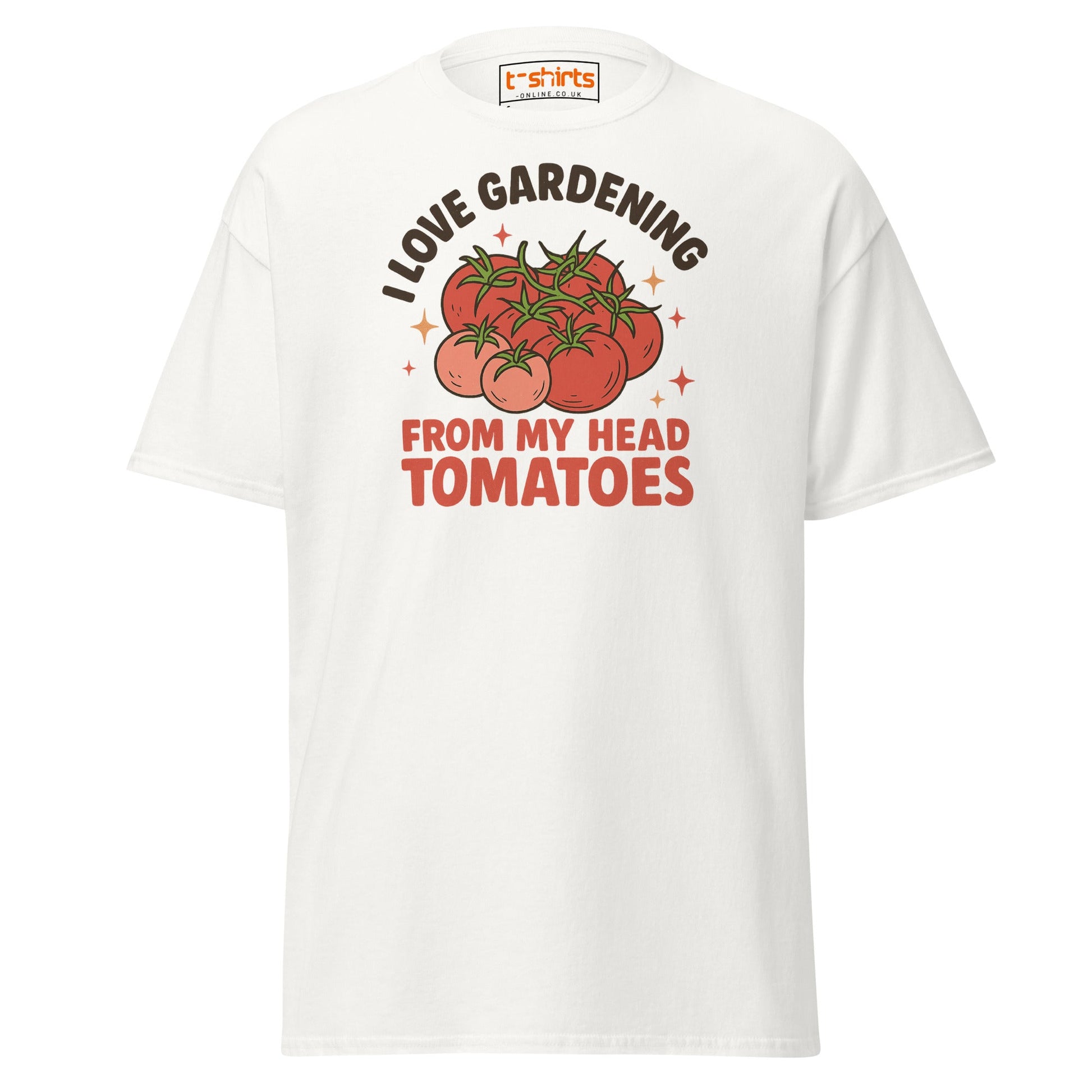 Gardening Tomato Pun Tee – Funny Head Tomatoes Shirt - White - T-Shirts Online