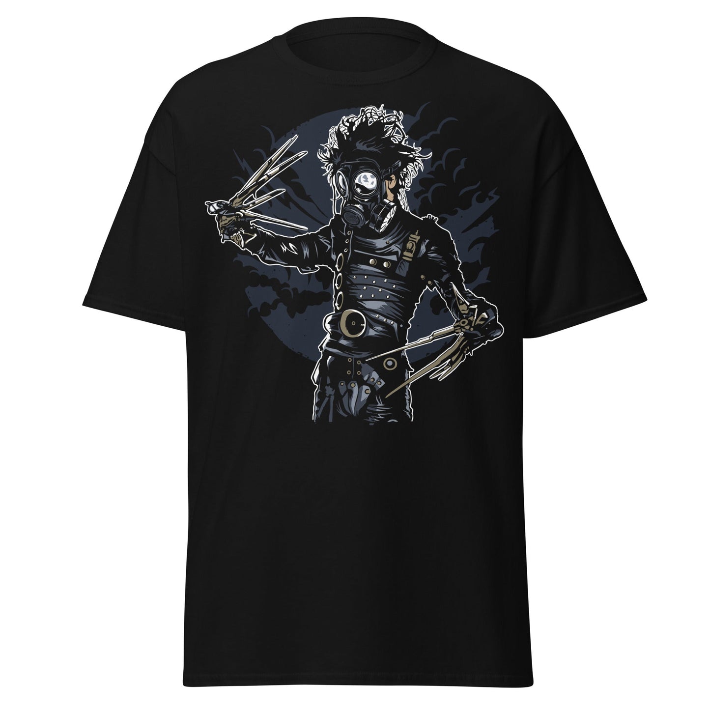 Gas Mask Scissorhands Gothic T-Shirt - S - T-Shirts Online