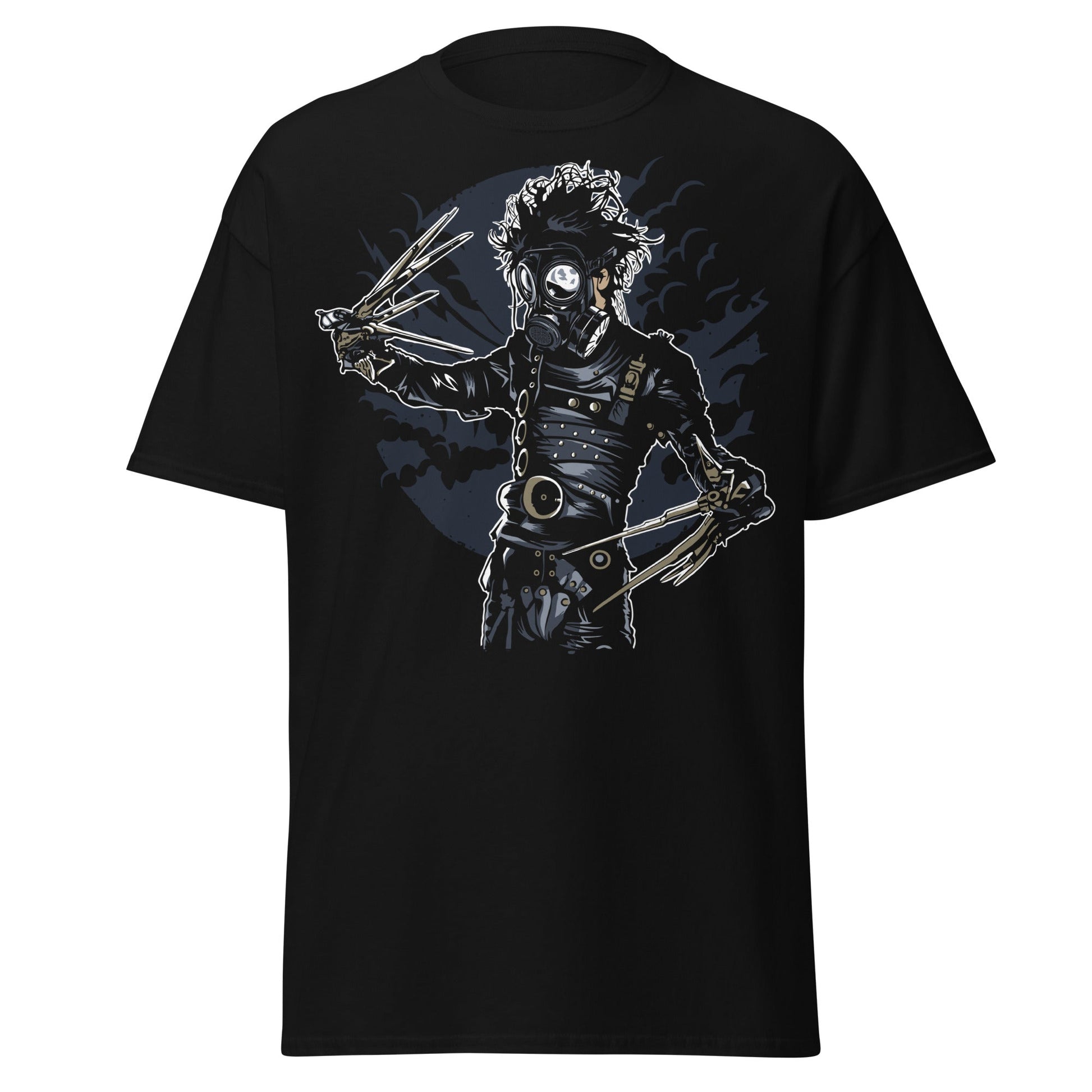 Gas Mask Scissorhands Gothic T-Shirt - S - T-Shirts Online