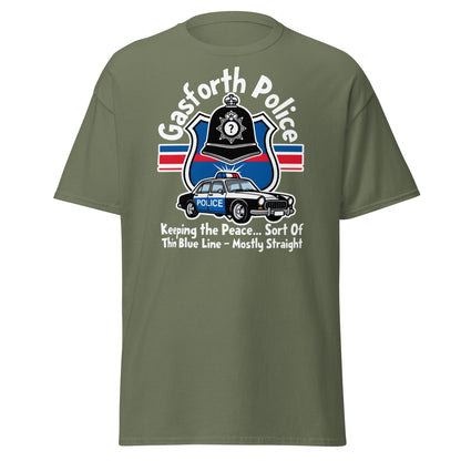 Gasforth Police Funny British Comedy T-Shirt - Military Green - T-Shirts Online