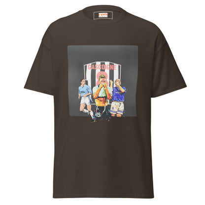 Gazza! | Football Icon T-Shirt - Dark Chocolate - T-Shirts Online