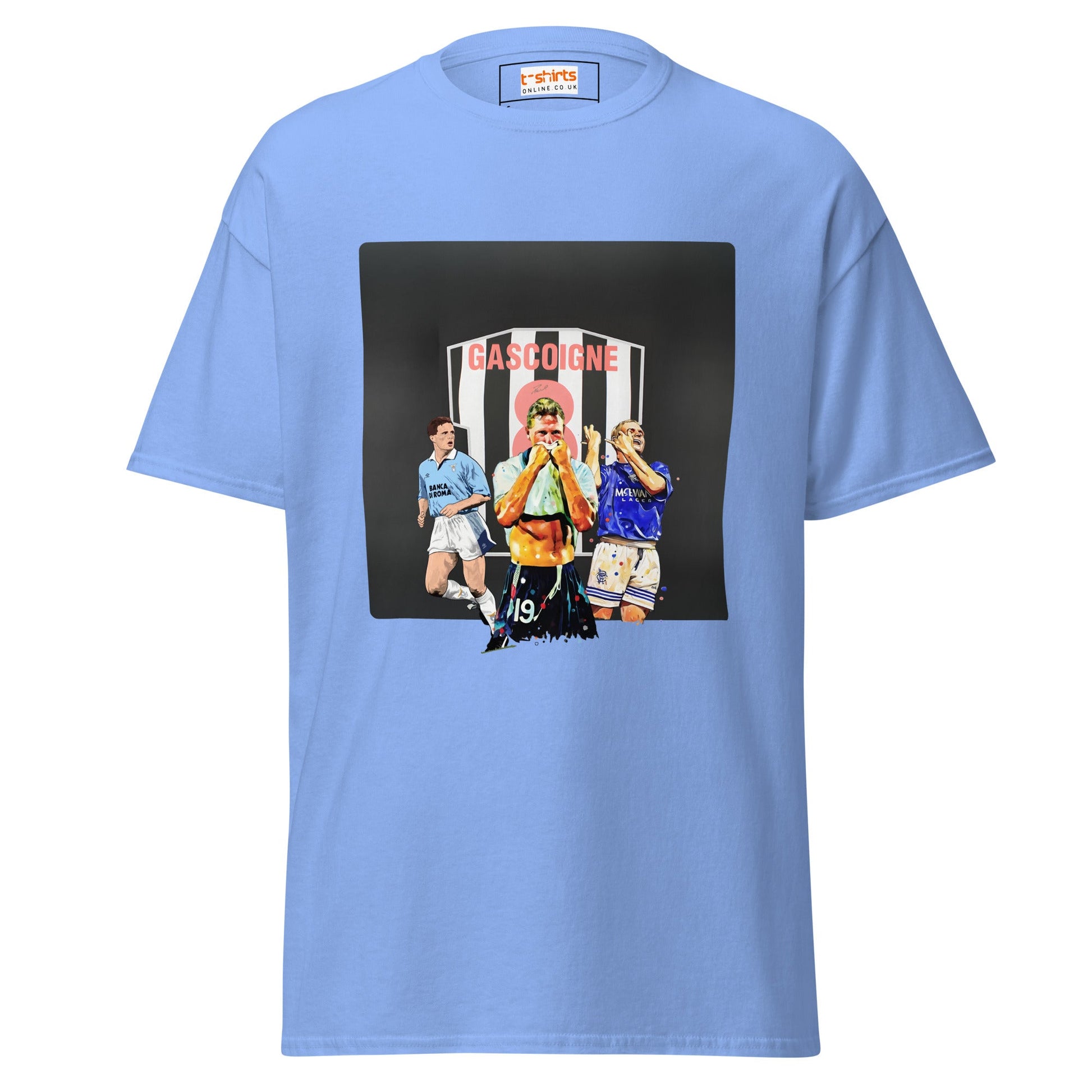 Gazza! | Football Icon T-Shirt - Carolina Blue - T-Shirts Online