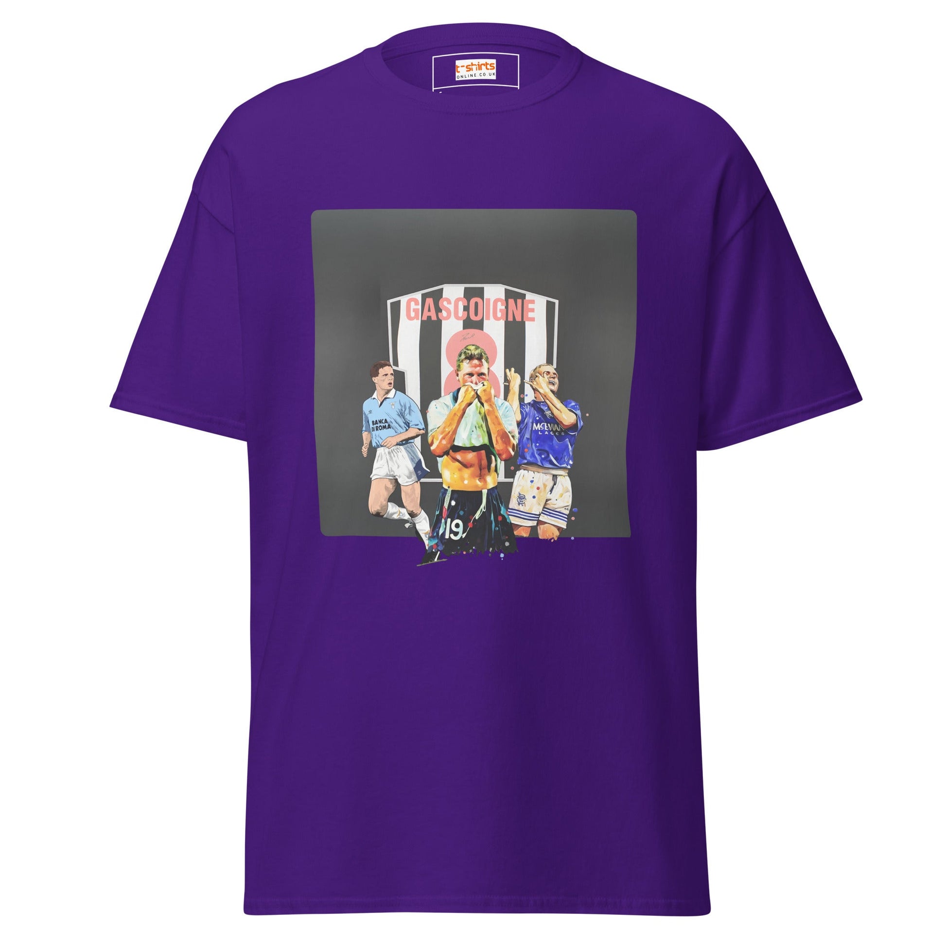 Gazza! | Football Icon T-Shirt - Purple - T-Shirts Online